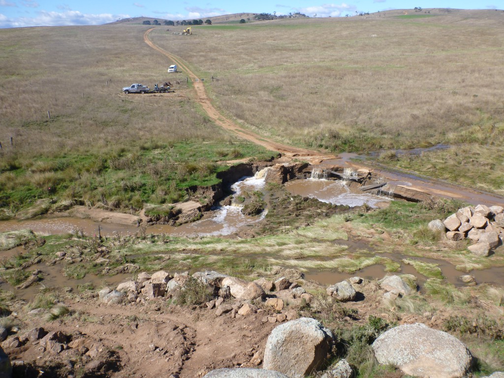 Before the erosion work at Crisps Creek