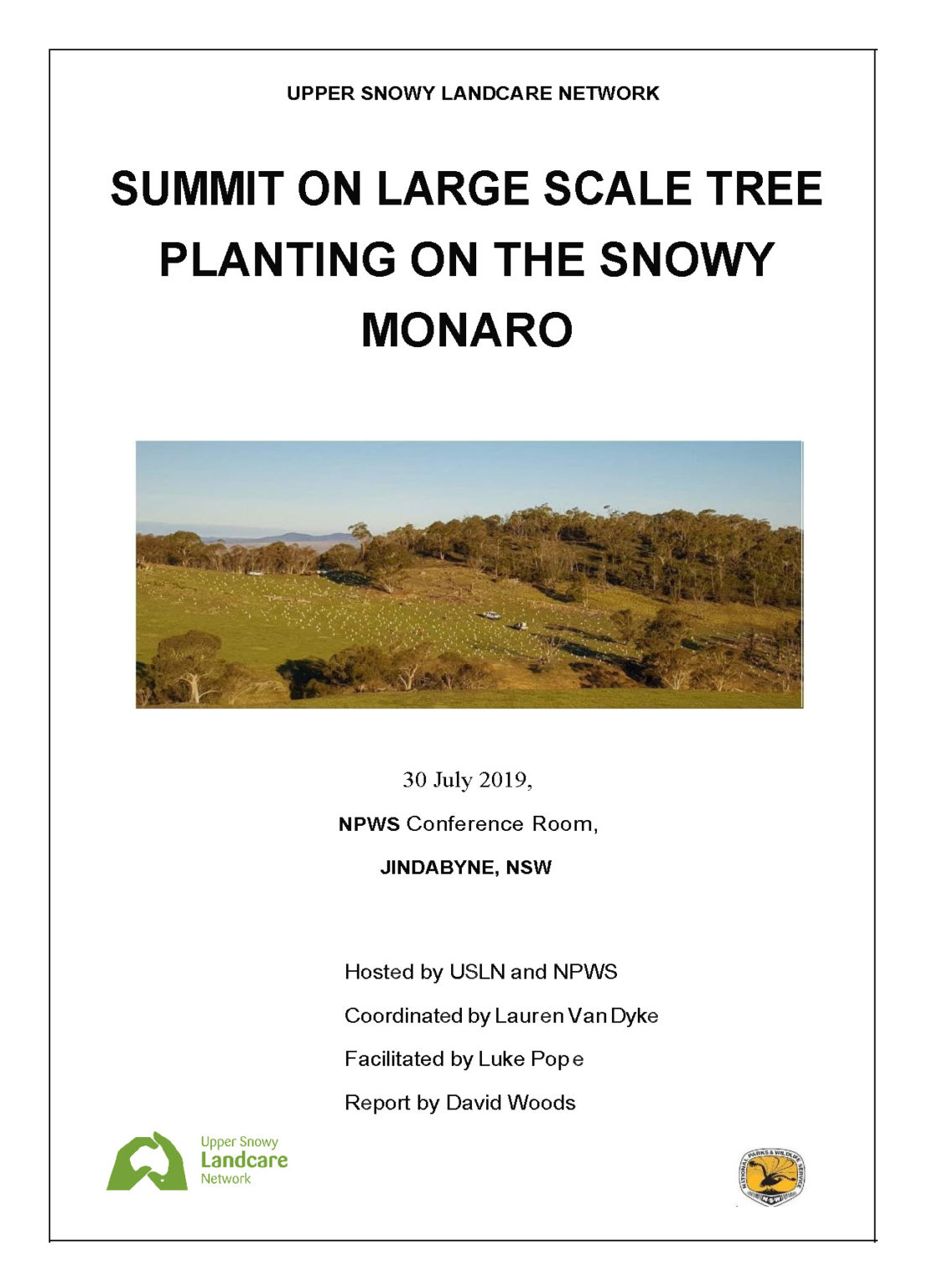 Tree planting methodology Upper Snowy Landcare